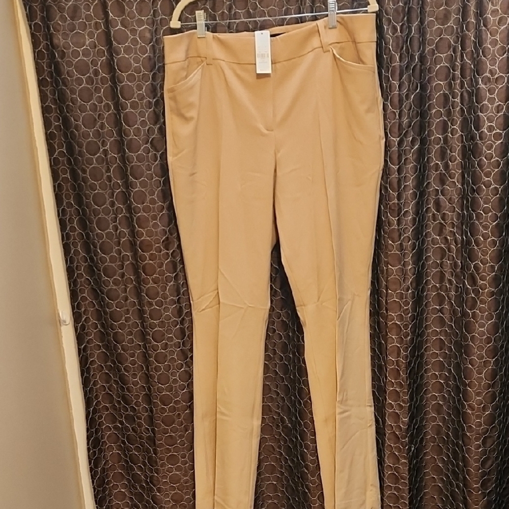 New York & Company Tan Tailored Trousers NWT